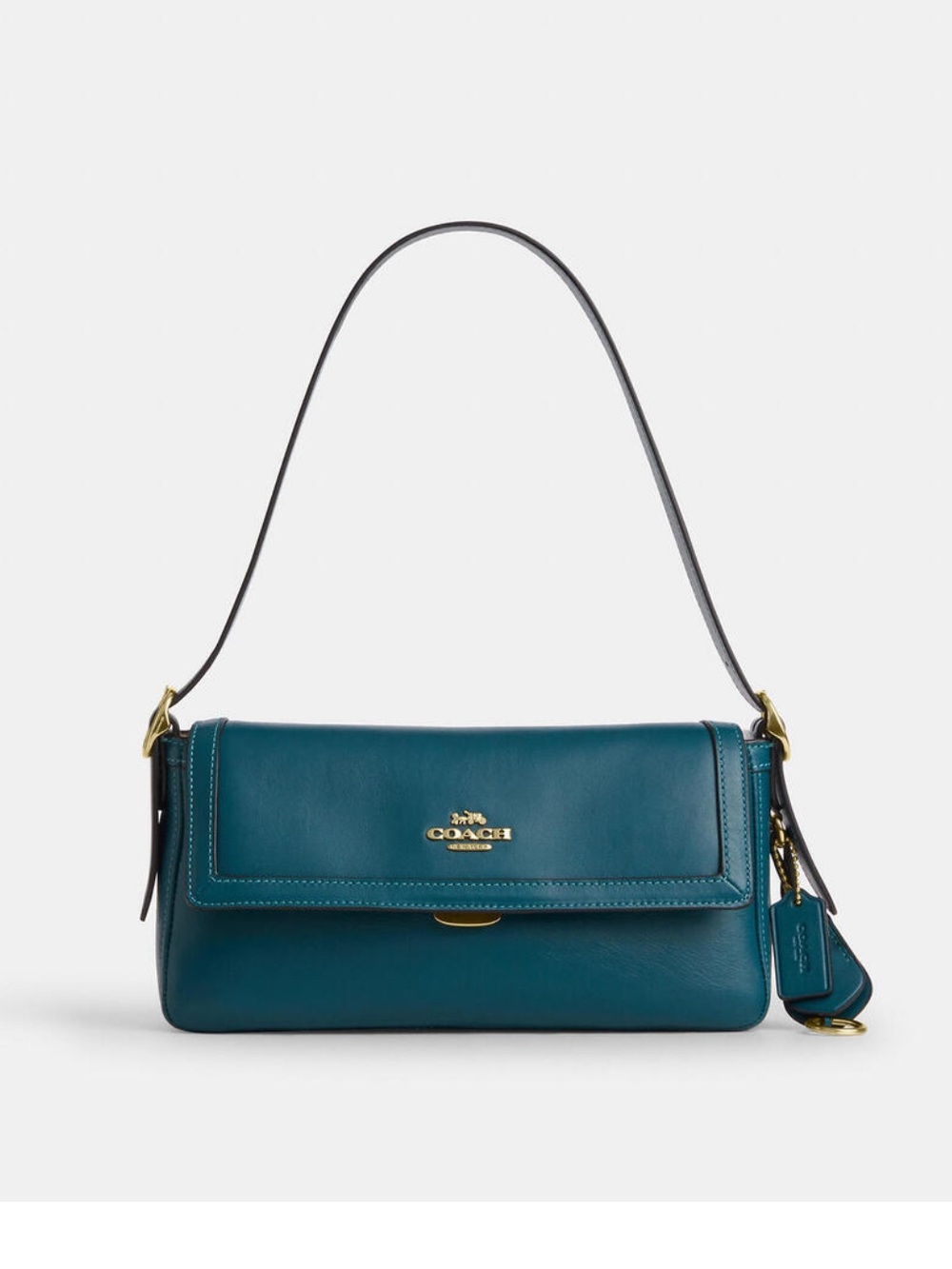 Coach Etta Small Flap Bag color teal NWT